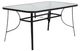 Furniture of America® Pierro Clear Glass/Metal Outdoor Dining Table with Black Base-0
