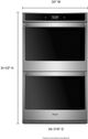 Whirlpool® 30" Black On Stainless Electric Built In Double Oven-4
