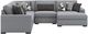 Benchcraft® Bealton 5-Piece Pepper/Salt Right-Arm Facing Sectional and Chaise-1