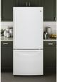 GE® 30" 21.0 Cu. Ft. White Bottom Freezer Refrigerator-1