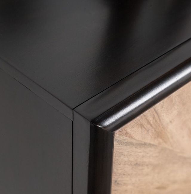 Furniture of America® Lakeside Black/Natural Cabinet-4