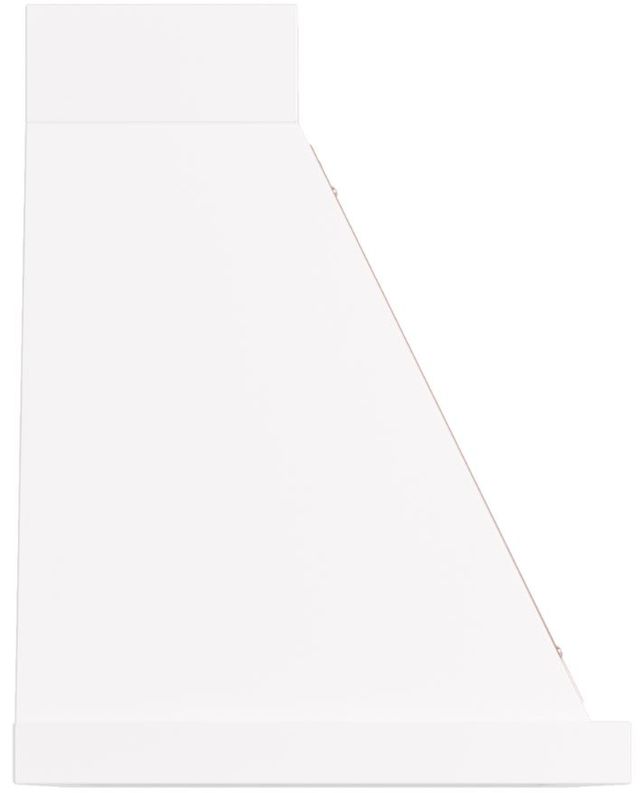 Ilve® Nostalgie II Noblesse 40" White Wall Mounted Range Hood with Copper Trim-2