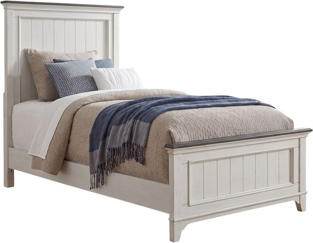 Liberty Furniture Allyson Park 3-Piece Charcoal/Wirebrushed White Full Youth Bedroom Set-1