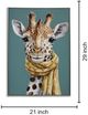 Classy Living Untamed Giraffe Mustard Scarf Wall Art-2