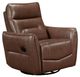 Homelegance® Thomas Toffee Brown Manual Swivel Glider Reclining Chair-0