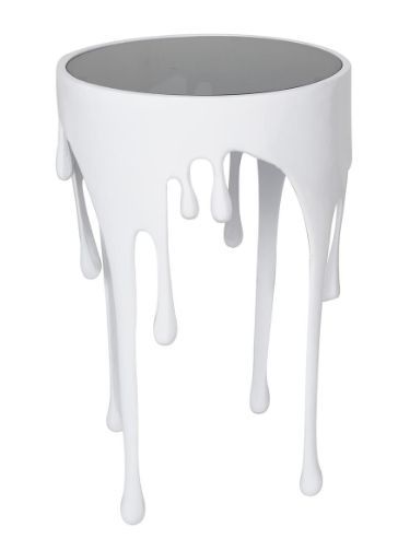 Deco Marche White Drip Accent Table-0