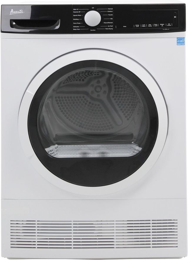 Avanti® 4.0 Cu. Ft. White Front Load Ventless Electric Dryer-0