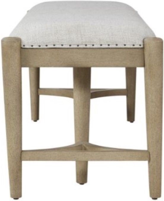 Bernards Citrus Heights Beige/Brown Bench-2