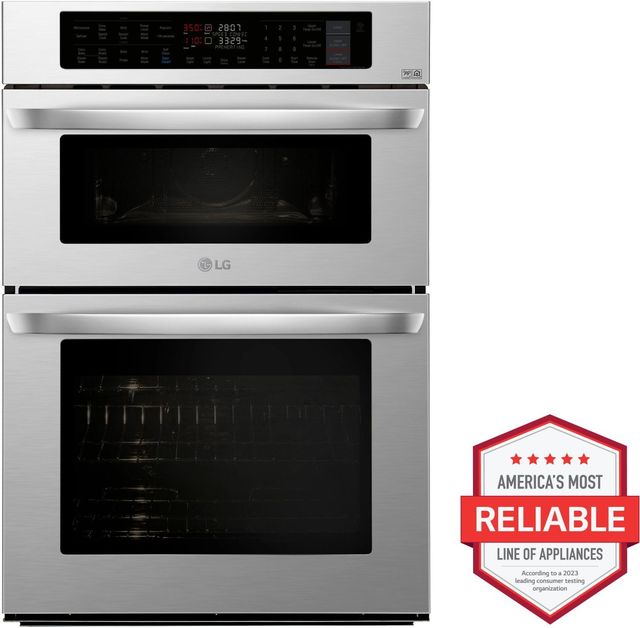 LG 30” Stainless Steel Electric Built In Oven/Microwave Combo Electric Wall Oven-1