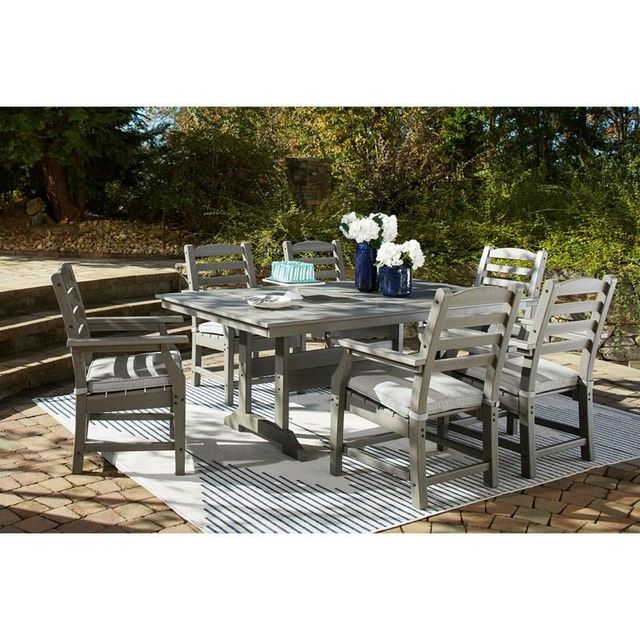Signature Design by Ashley® Visola Grey Outdoor Dining Table-8