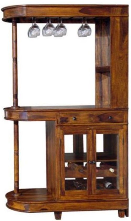 Jaipur Furniture Ganga Brown Nagin Long Bar Cabinet-0