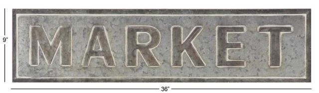 Deco Marche Gray Sign Wall Decor-3