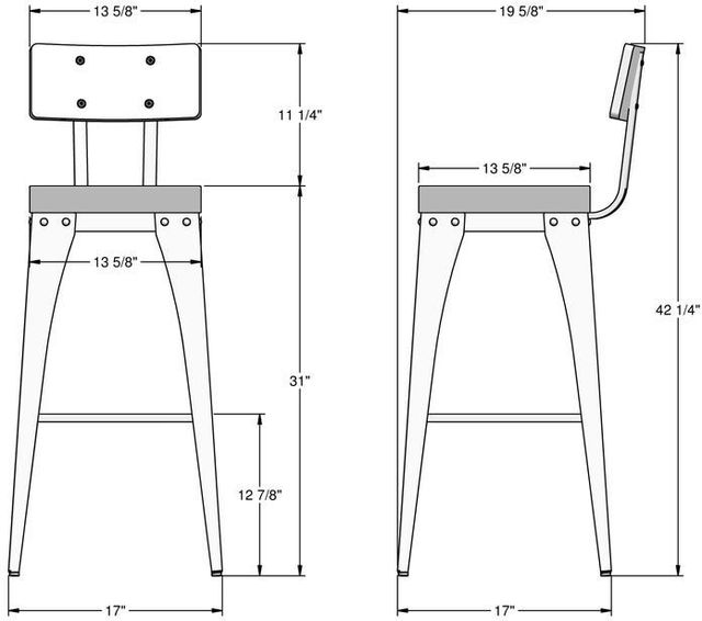 Amisco Customizable Upright Upholstered Bar Stool-2