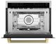 ZLINE Autograph Edition 24" 1.6 Cu. Ft. Stainless Steel Built-in Convection Microwave Oven with Champagne Bronze Helix Handle-4