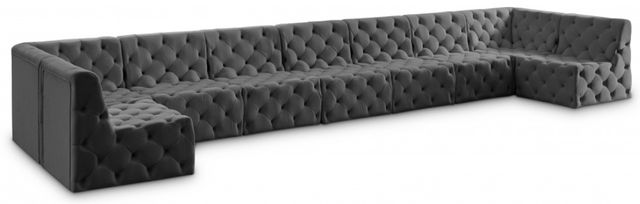 Meridian Furniture Tuft 9-Piece Grey Modular Sectional Set-0