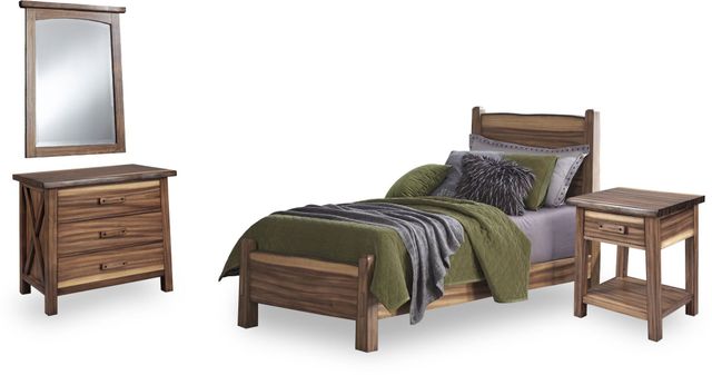 homestyles® Forest Retreat 4-Piece Brown Twin Bedroom Set-0