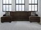 Signature Design by Ashley® Kimlee 3-Piece Chocolate U-Shape Sectional and Double Chaise-2