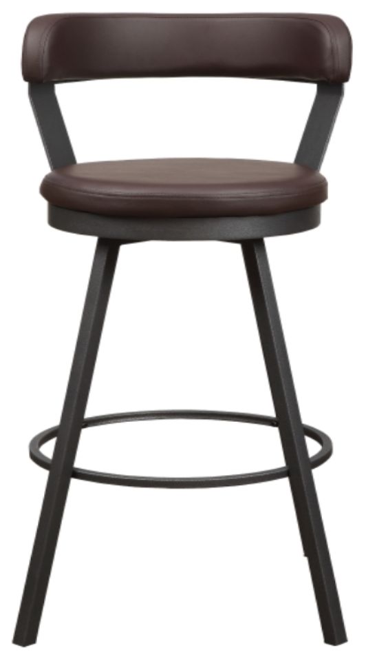 Homelegance® Appert Brown/Dark Gray Swivel Pub Height Chair-2