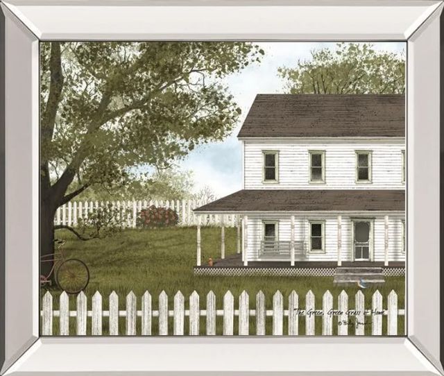 Classy Art The Green, Green Grass of Home by Billy Jacobs Mirrored Frame Wall Art-0