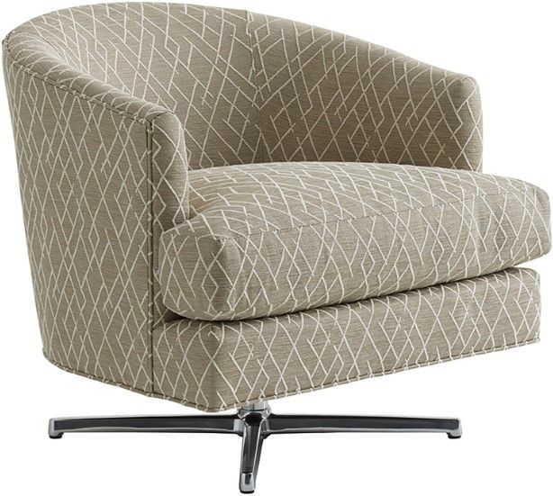 Lexington Home Customizable Graves Swivel Chair with Polished Chrome Base-0