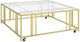 Coaster® Adri Glass Top Coffee Table with Matte Brass Base-0