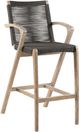 Armen Living Brielle Brown/Charcoal Rope/Wood Outdoor Counter Stool-0