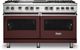 Viking® 5 Series 60" Kalamata Red Pro Style Dual Fuel Liquid Propane Range with 12" Griddle and 12" Grill-0