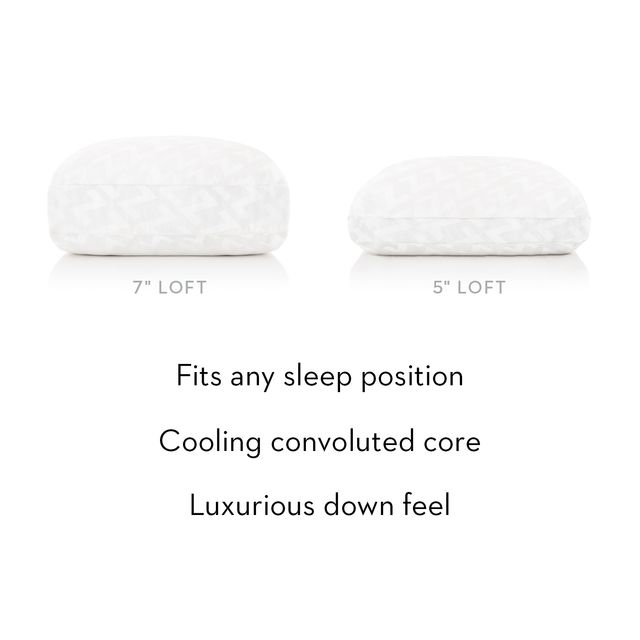 Malouf® Z™ Gel Convolution™ Low Loft King Pillow-2