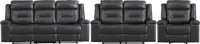 Signature Design by Ashley® McAdoo 3-Piece Charcoal Living Room Set-0