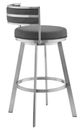 Armen Living Roman Gray 26" Swivel Counter Stool-2