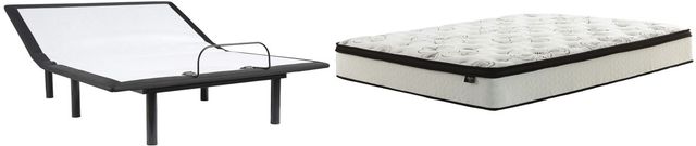 Sierra Sleep® by Ashley® Chime 2-Piece 12'' Hybrid and Adjustable Base King Mattress Set-0