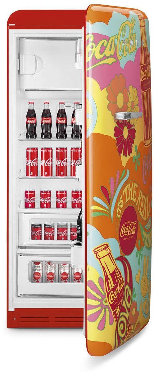 Smeg 50's Retro Style 9.9 Cu. Ft. Coca-Cola Unity Top Freezer Refrigerator-1