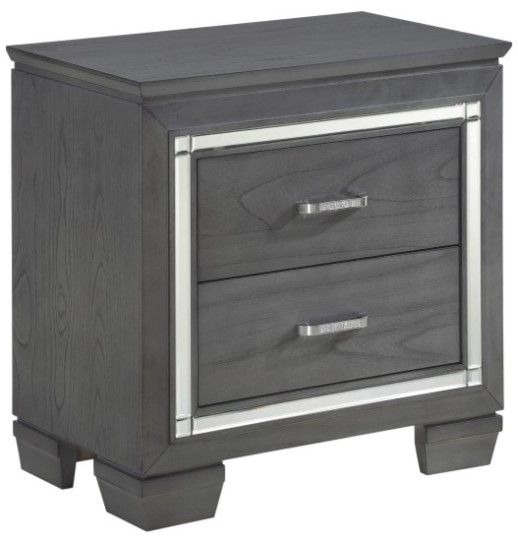 Homelegance® Allura 4-Piece Gray Queen Panel Bedroom Set-3