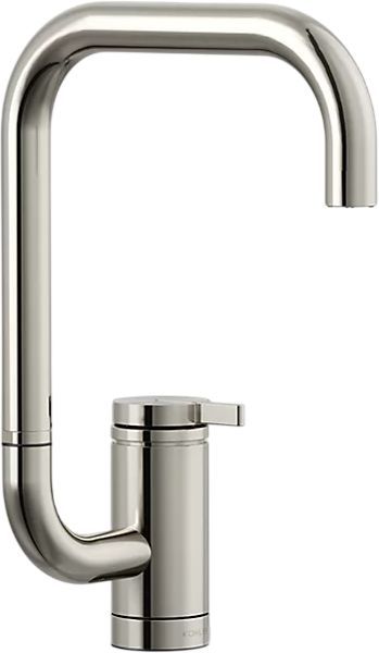 KOHLER® Components® Vibrant Polished Nickel 13" Single-Handle Bar Sink Faucet with 2-Function Extended-Reach Spout-0