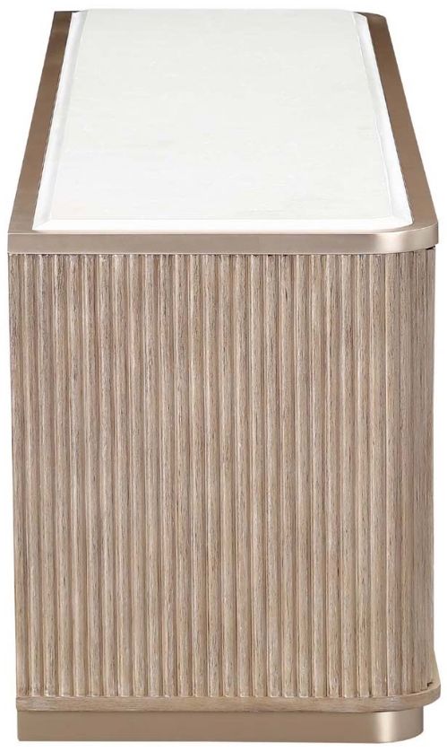 Michael Amini® West Kensington Sea Salt Caramel Media Cabinet-2