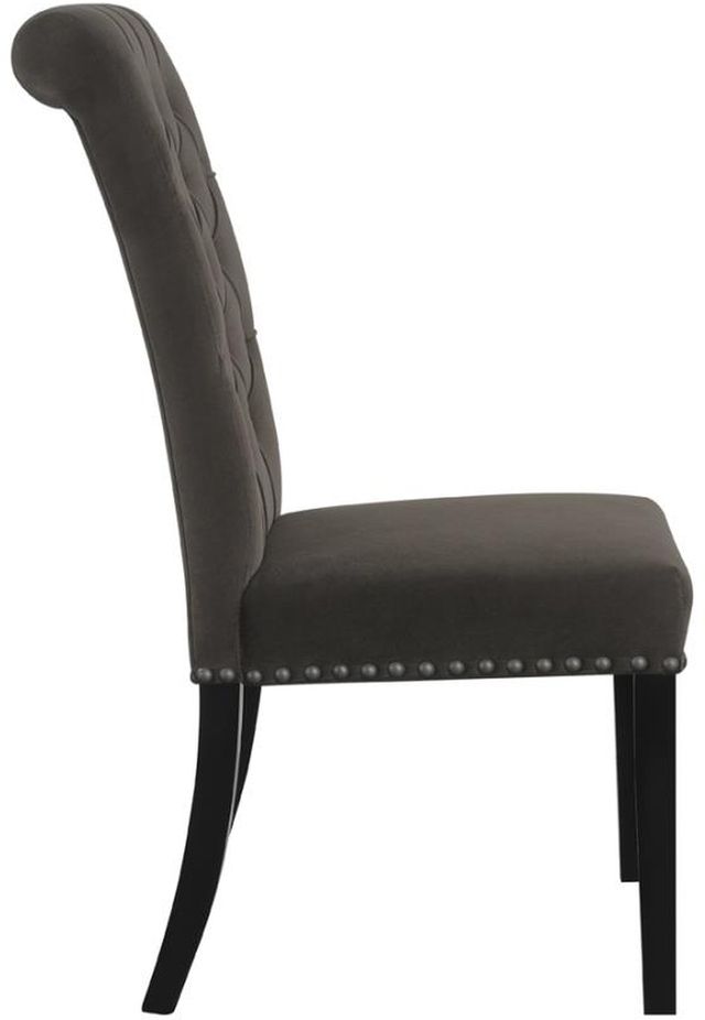 Coaster® Alana 2-Piece Brown Upholstered Tufted Side Chairs-2