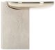 Caracole® Classic Overlap Whisper of Gold Side Table with Creme Travertine Base-1