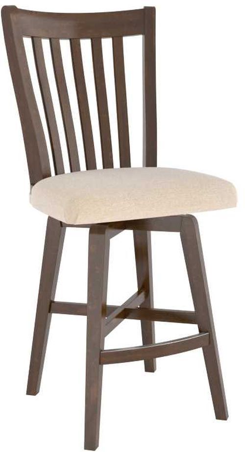 Canadel® Canadel Cognac Washed Upholstered Fixed Stool-0