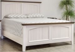 Mako Wood Furniture Sophia Brown/White Panel Bed
