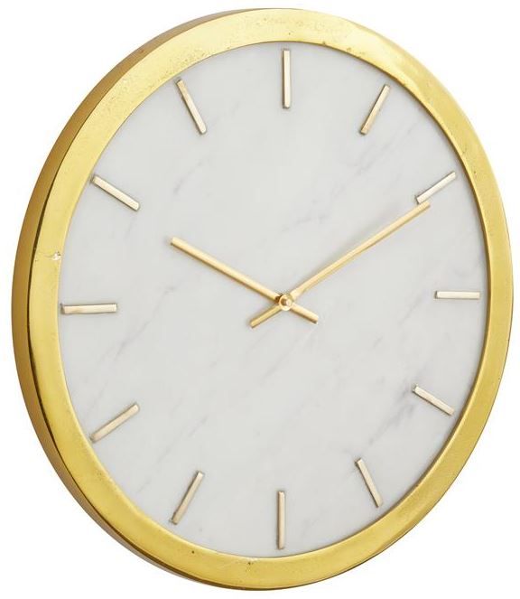 Deco Marche Gold/White Wall Clock-1