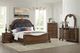 Elements International Cadenza Black/Brown King Upholstered Panel Bed-1