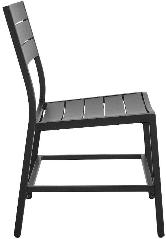 Linon Alora 2-Piece Black Aluminum Outdoor Dining Set-3