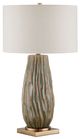Currey & Company Water-borne Antique Brass/Forest Reactive Table Lamp-1