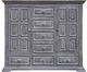 International Furniture Direct Terra Gray 7-Drawer 2-Door Chest-0