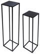 A & B Home 2-Piece Black Matching Plant Stand Set-1