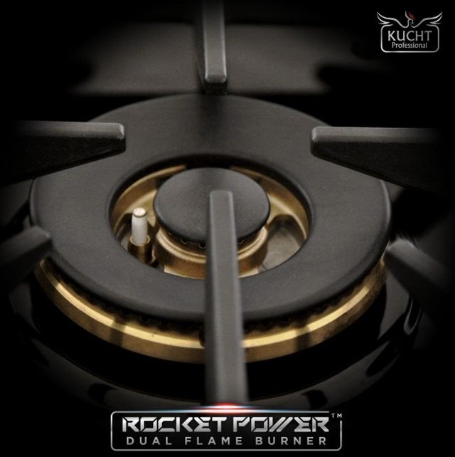 Kucht Professional KNG Series 36" Stainless Steel Pro Style Liquid Propane Gas Range with Green Door-3