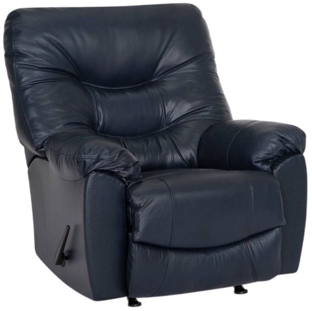 Franklin™ Trilogy Federica Navy Leather Power Rocker Recliner-0
