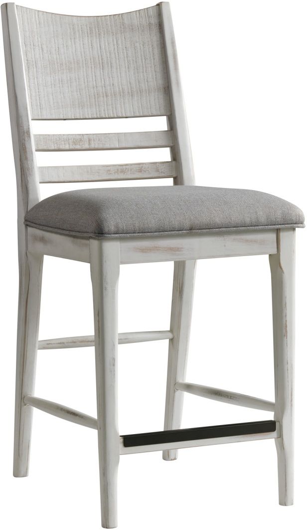 Intercon Modern Rustic Gray/Weathered White Panel Stool-0