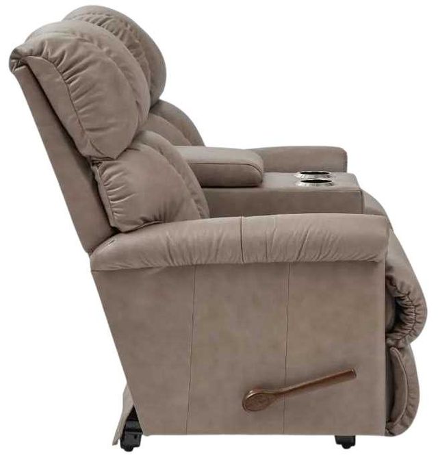 La-Z-Boy® Pinnacle Stone Leather Manual Wall Reclining Loveseat with Console-3