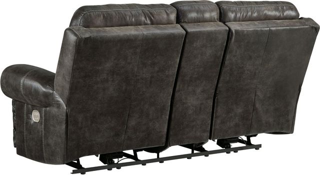 Signature Design by Ashley® Grearview Charcoal Power Reclining Loveseat-2